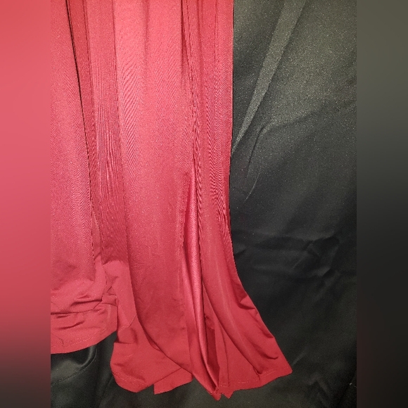 One Shoulder High Split Sleeveless Ruched Sexy Cocktail Maxi Long Dress - Picture 7 of 14